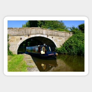 Narrowboat on the canal Sticker